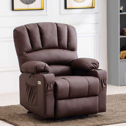 Electric Power Lift Recliner Chair Sofa with Massage-0