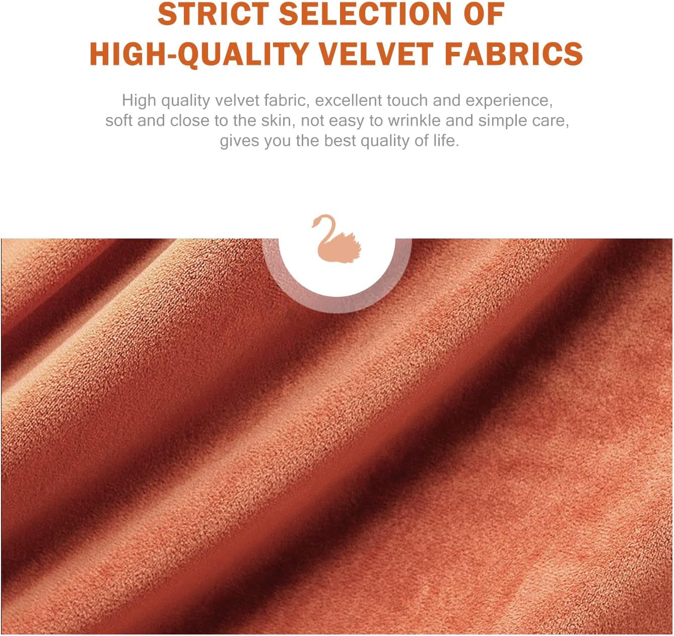 PU Leather Dining Chairs Set of 4, Upholstered Dining Room Chairs with Ring Pull Trim & Button Back, Luxury Tufted Dining Chairs for Living Room, Bedroom, Kitchen (Black Pu&Orange Velvet)-4