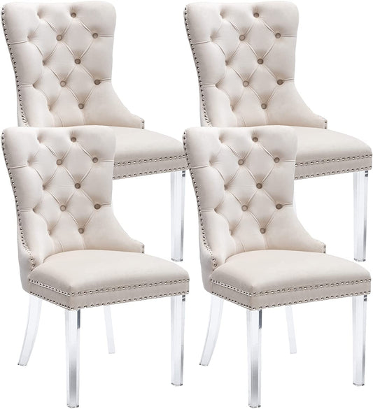 Velvet Dining Chairs Set of 4-1