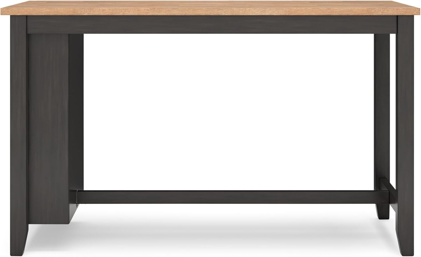 Gesthaven Contemporary Counter Height Dining Table with 3 Shelves and Trestle Base, Light Brown & Dark Brown-4