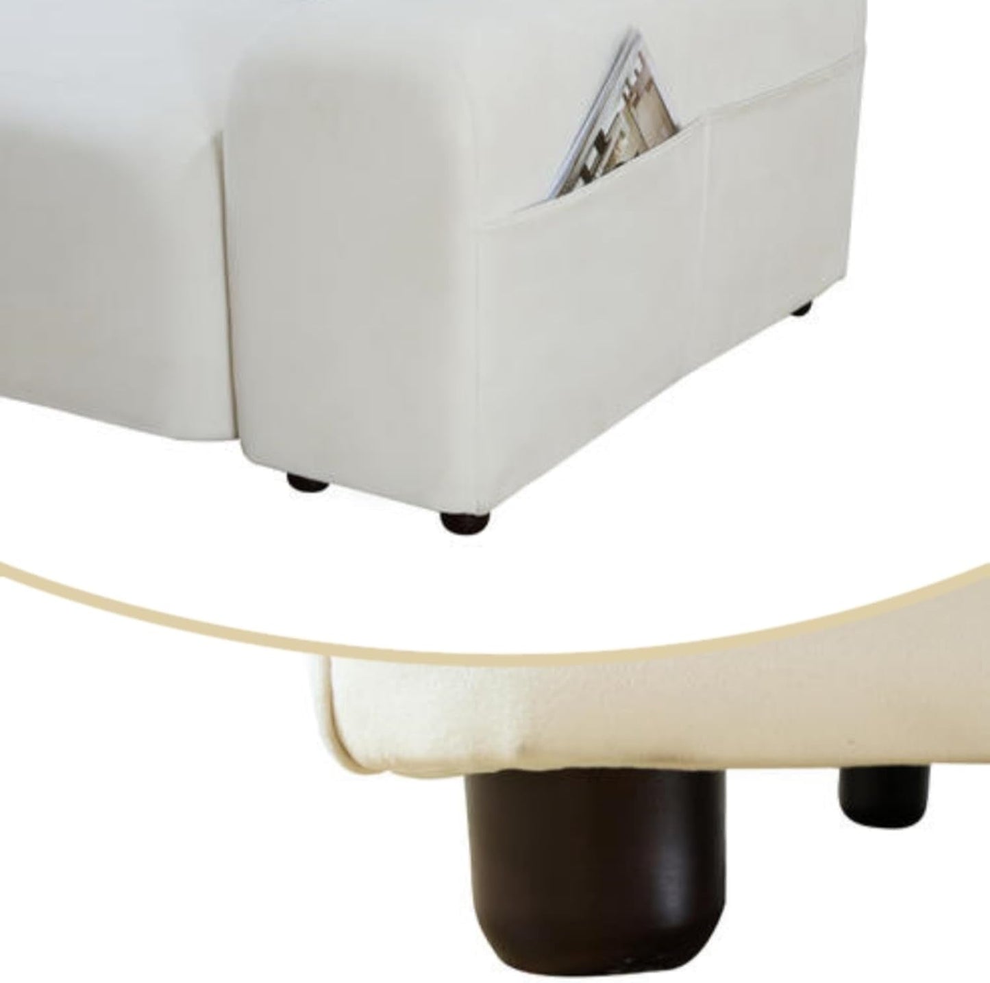 Loveseat Sofa, Modern Living Room Chenille Recliner Sofa, 2 Seater Small Sofa, Removable Sofa Cover Space Spring Cushions and Solid Wood Frame, Easy to Install-2