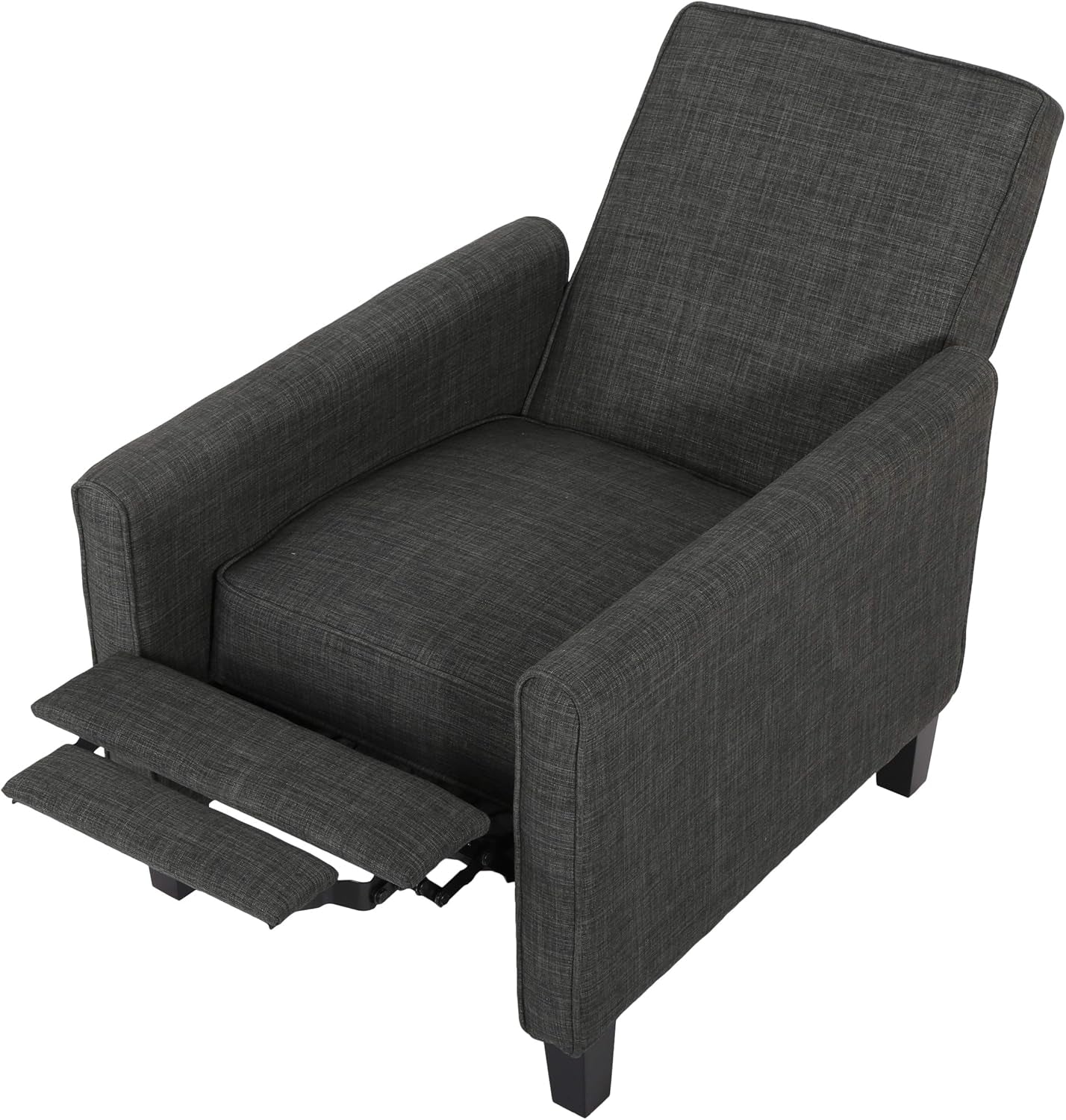 Emmie Fabric Recliner (Set of 2), Moss Gray, Dark Brown-3