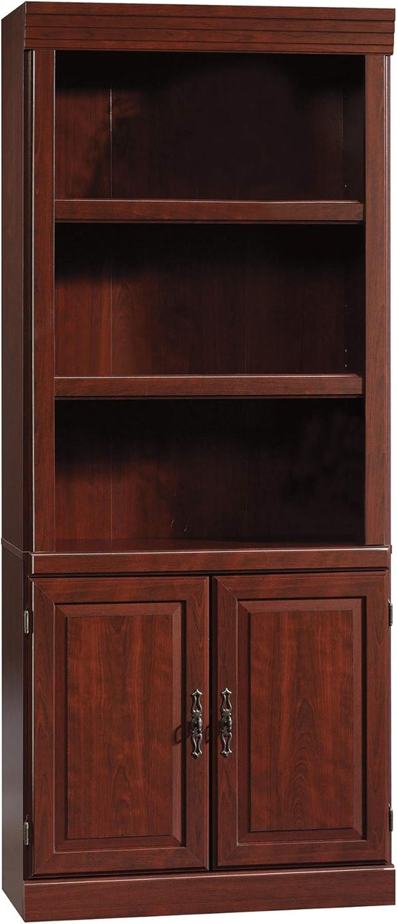 Heritage Hill Library with Doors/Book Shelf, L: 29.80" X W: 12.99" X H: 71.26", Classic Cherry Finish-0