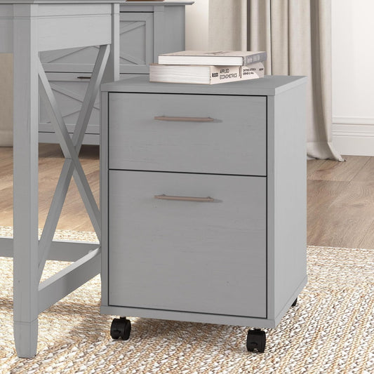 Bush Furniture Key West 2 Drawer Rolling File Cabinet in Cape Cod Gray Mobile Organization for Home Office Small under Desk Storage on Wheels-1