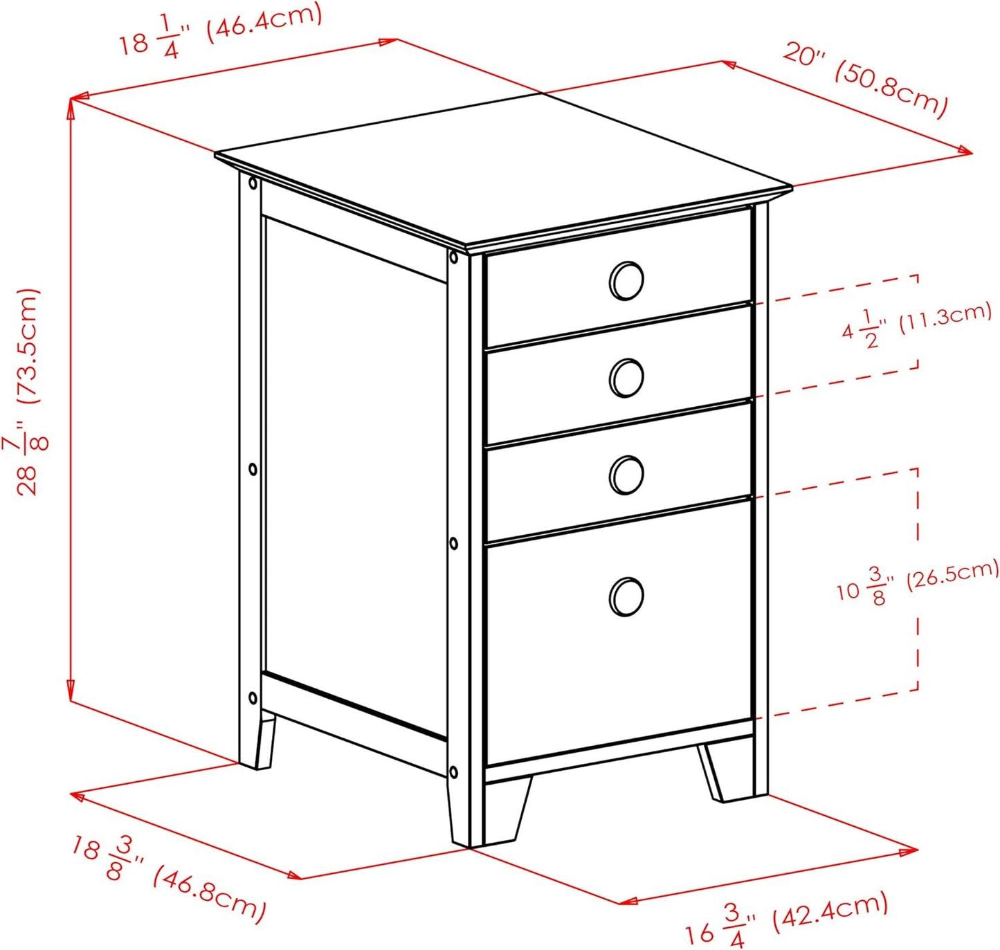Studio File Cabinet, Honey-2