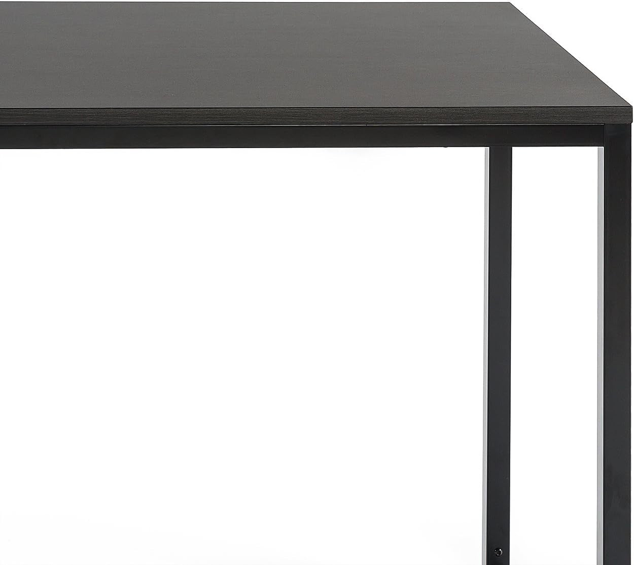 Jennifer 55 Inch Black Frame Desk, Computer Workstation, Office Desk, Easy Assembly, Deep Espresso-3