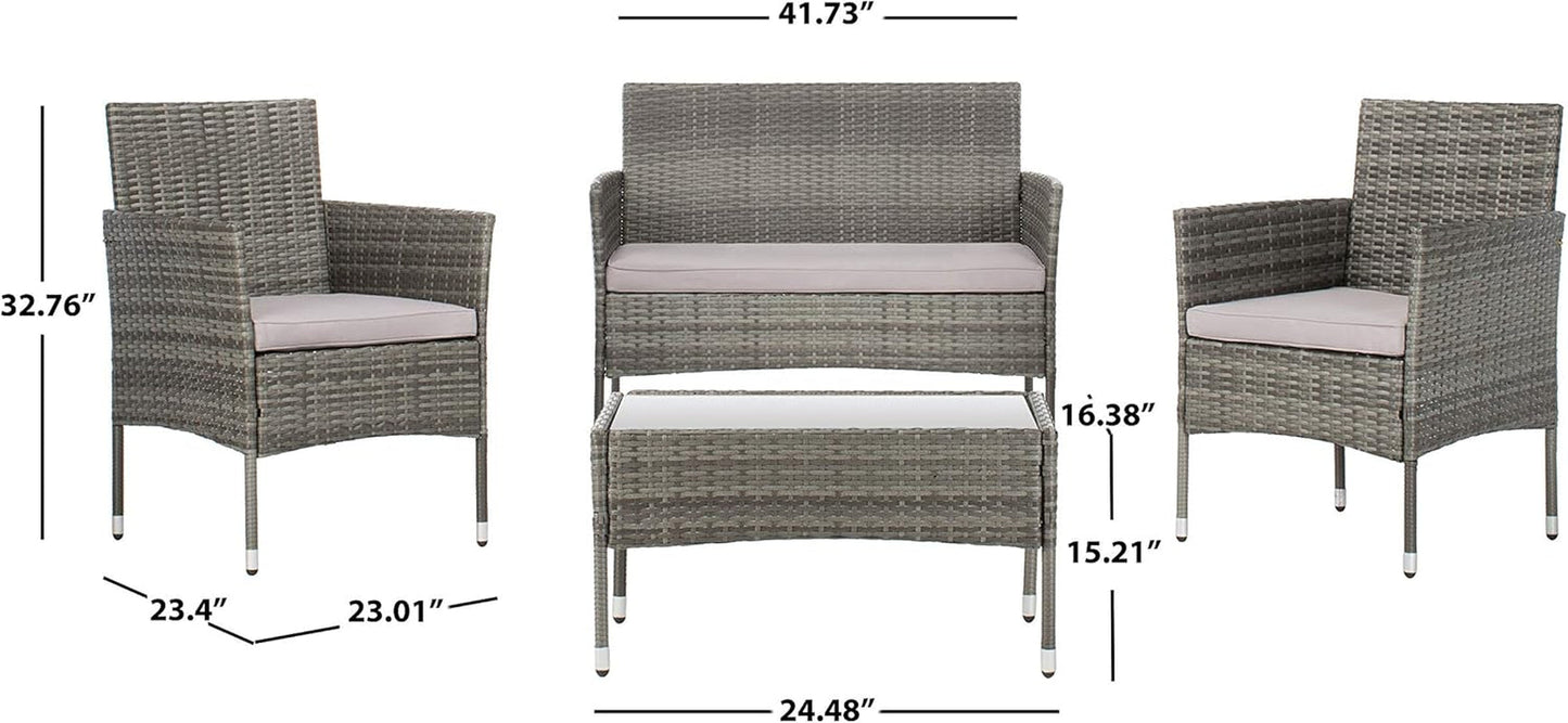 PAT7504B Collection Abdul Grey 4-Piece Outdoor Living Patio Set-2