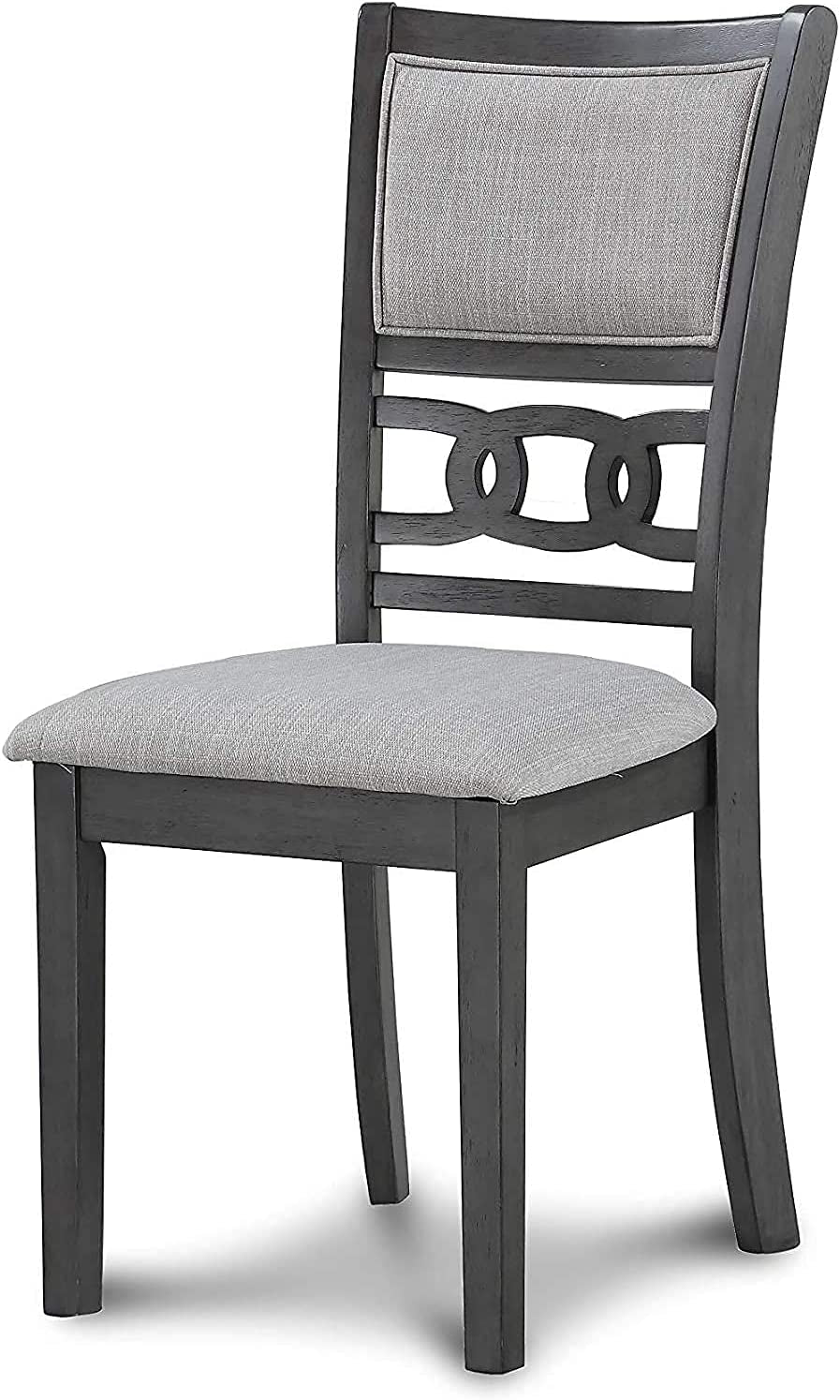 Gray 5-Piece round Dining Set with 1 Table and 4 Chairs-4