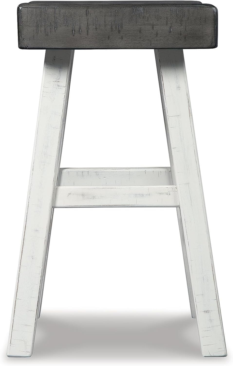 Glosco Casual 25" Counter Height Barstool, Antique White & Light Brown-4