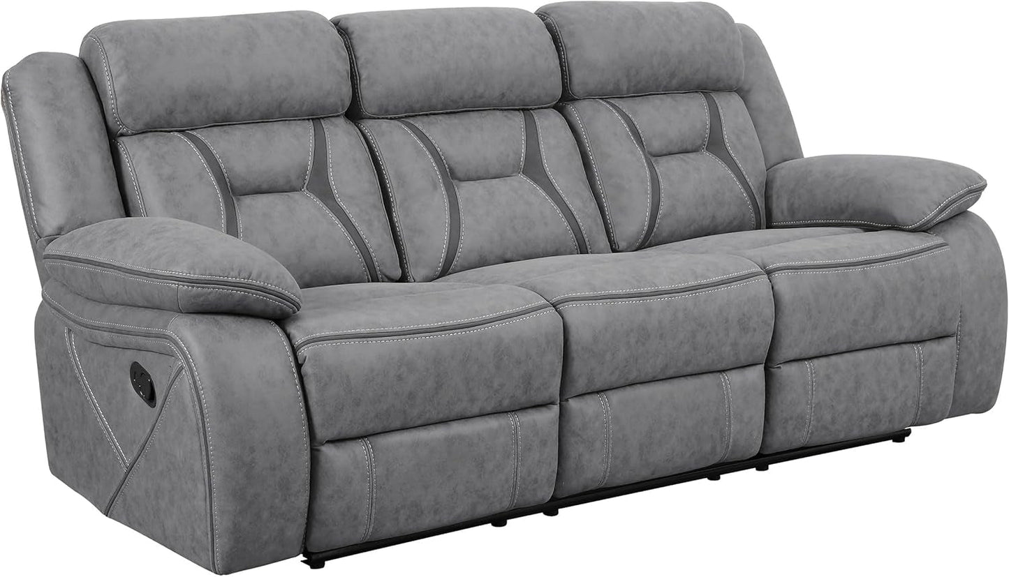 Coaster Higgins 3-Piece Motion Sofa Set, Grey-3