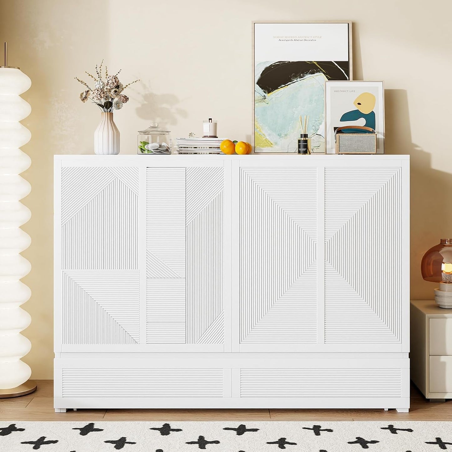 Farmhouse Full Size Murphy Bed with Charging Station-10