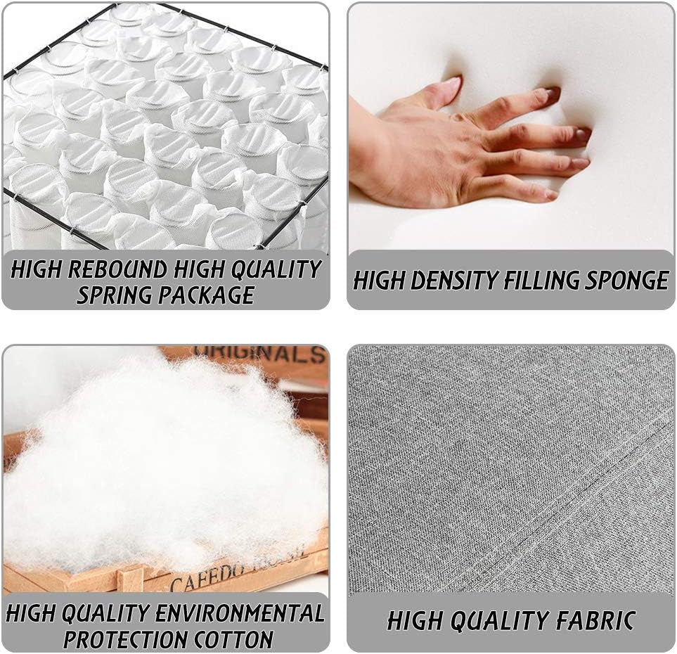 Recliner Chair for Living Room Home Theater Seating Single Reclining Sofa Lounge with Padded Seat Backrest (Grey)-4