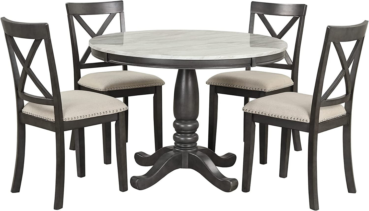 5-Piece round Dining Table Set-1