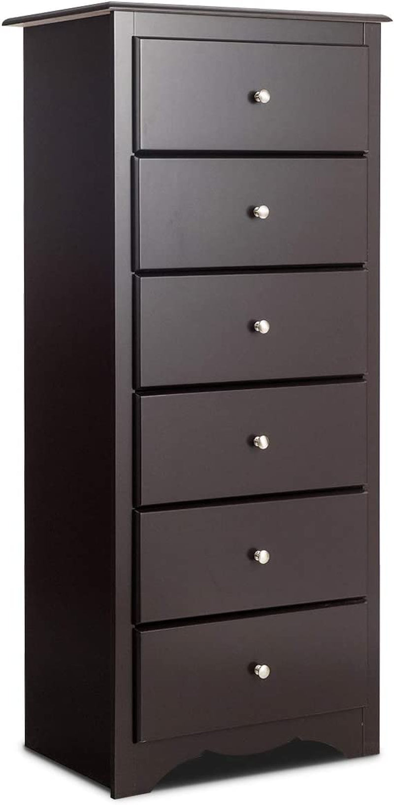 Brown Wooden 6 Drawer Chest for Bedroom-0