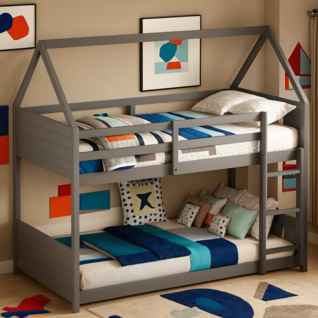 Queen Size Murphy Bed with Storage Shelf White-16