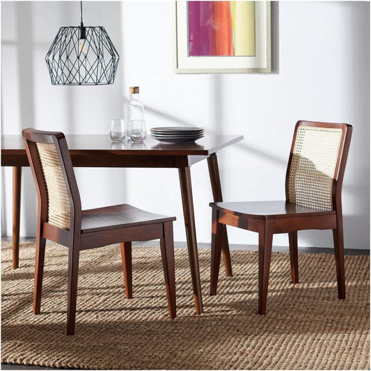 Home Collection Benicio Dark Brown/Natural Rattan Dining Chair (Set of 2) DCH1005A-SET2-1