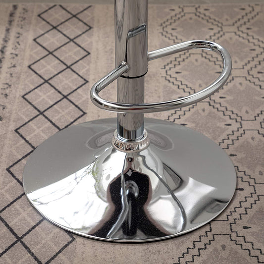 Ellston Velvet Adjustable Swivel Barstools in Green, Set of 2-1