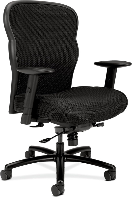 Wave Big and Tall Office Chair 450Lbs - Breathable Stretch Mesh Back & Seat Extra Wide Desk Chair - plus Size Executive Office Chair Ergonomic Heavy Duty Tilt Recline, Oversized Wide Office Chair-0