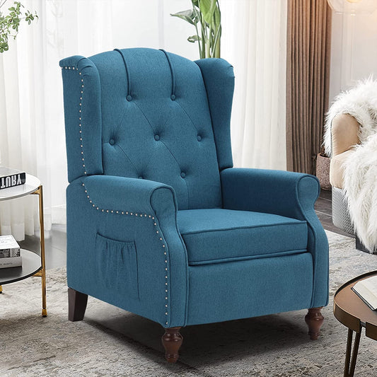 Wingback Recliner Chair with Massage and Heat (Vintage)-1