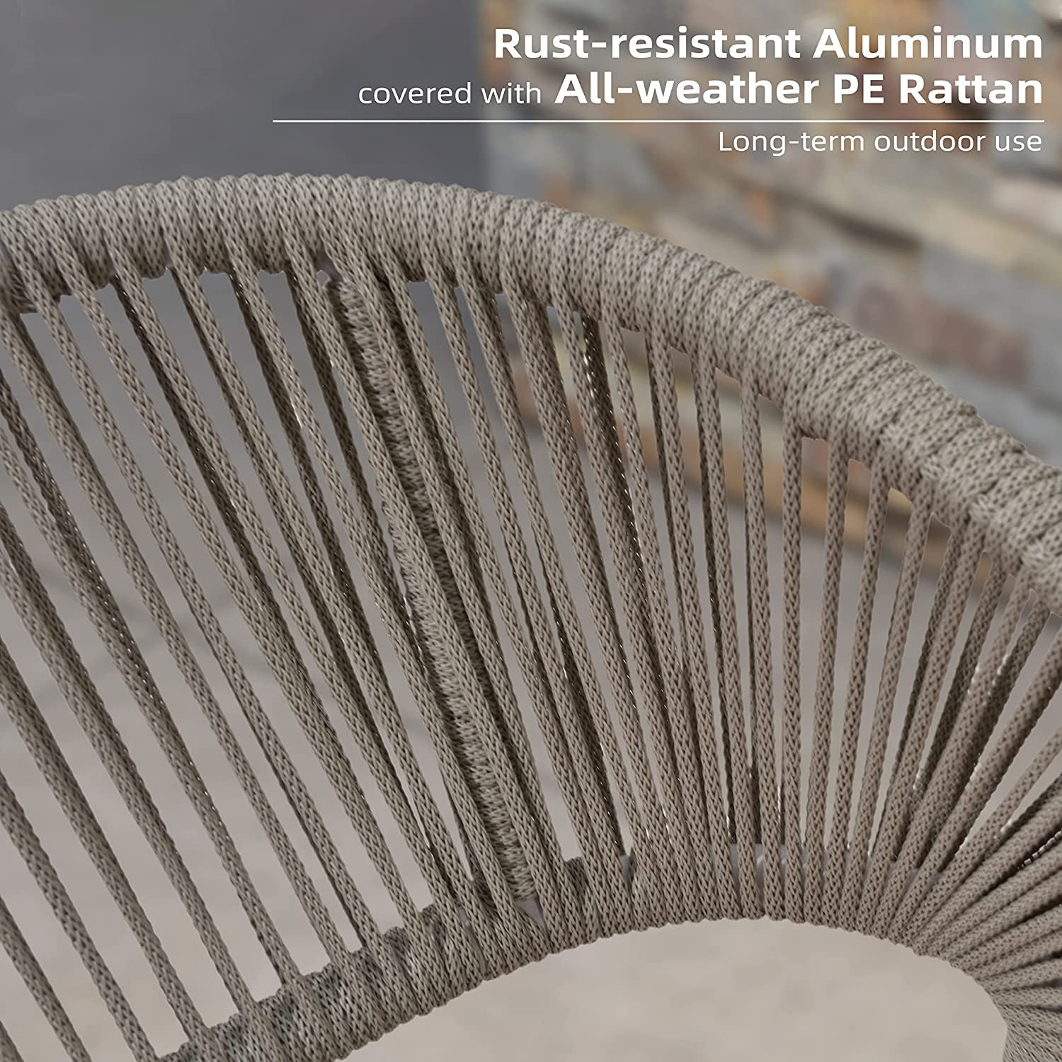 Outdoor Rattan Wicker Barstools, Set of 2-4