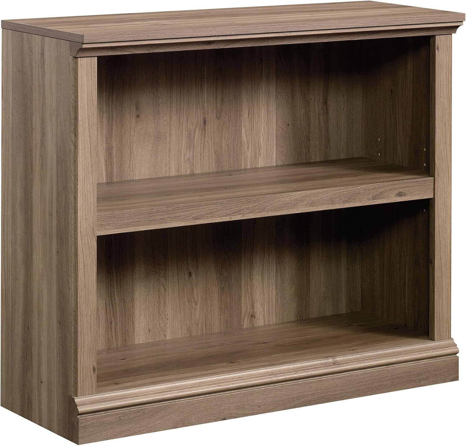 2 Tier Book Shelf Wooden Bookcase Multipurpose Bookshelf for Home Office, Living Room, in Salt Oak-0