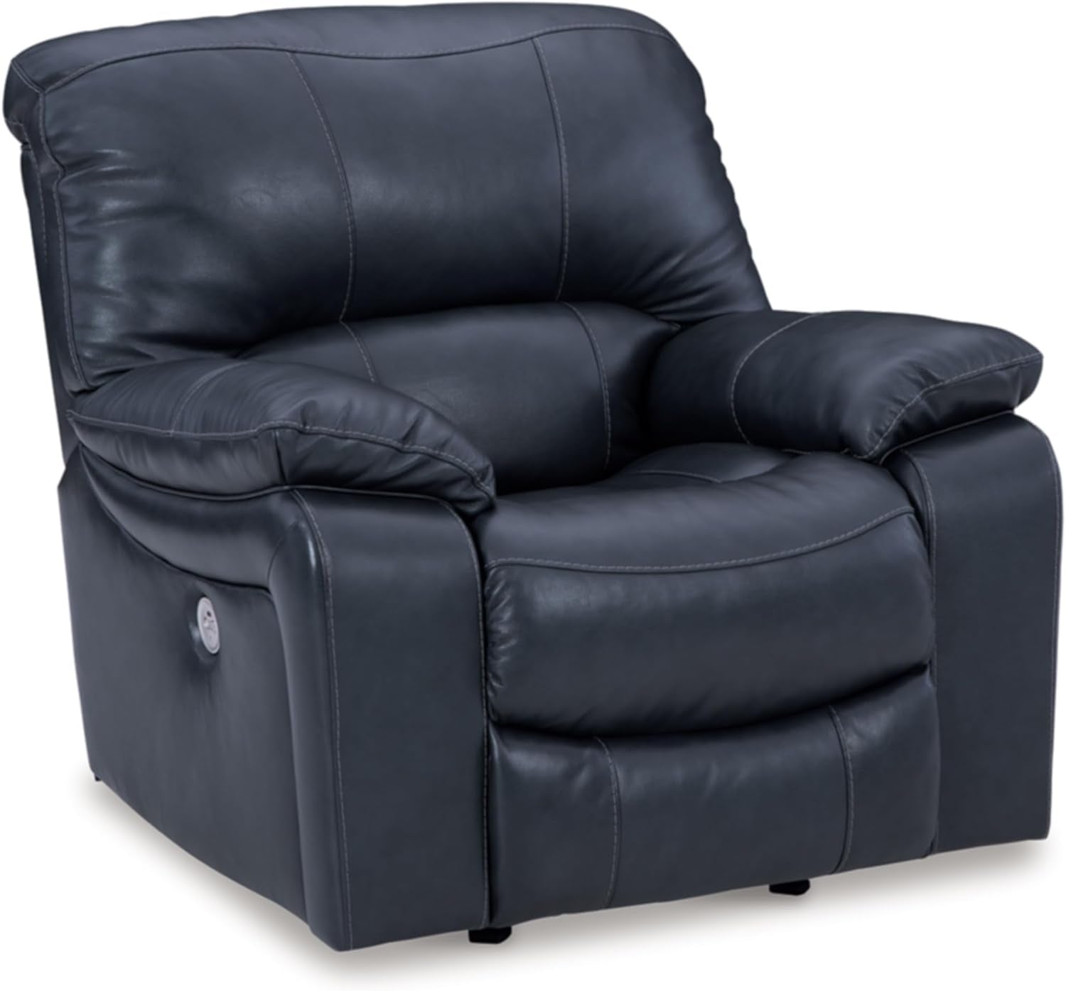 Leesworth Modern Leather Match Power Rocker Recliner USB Port, Blue-0