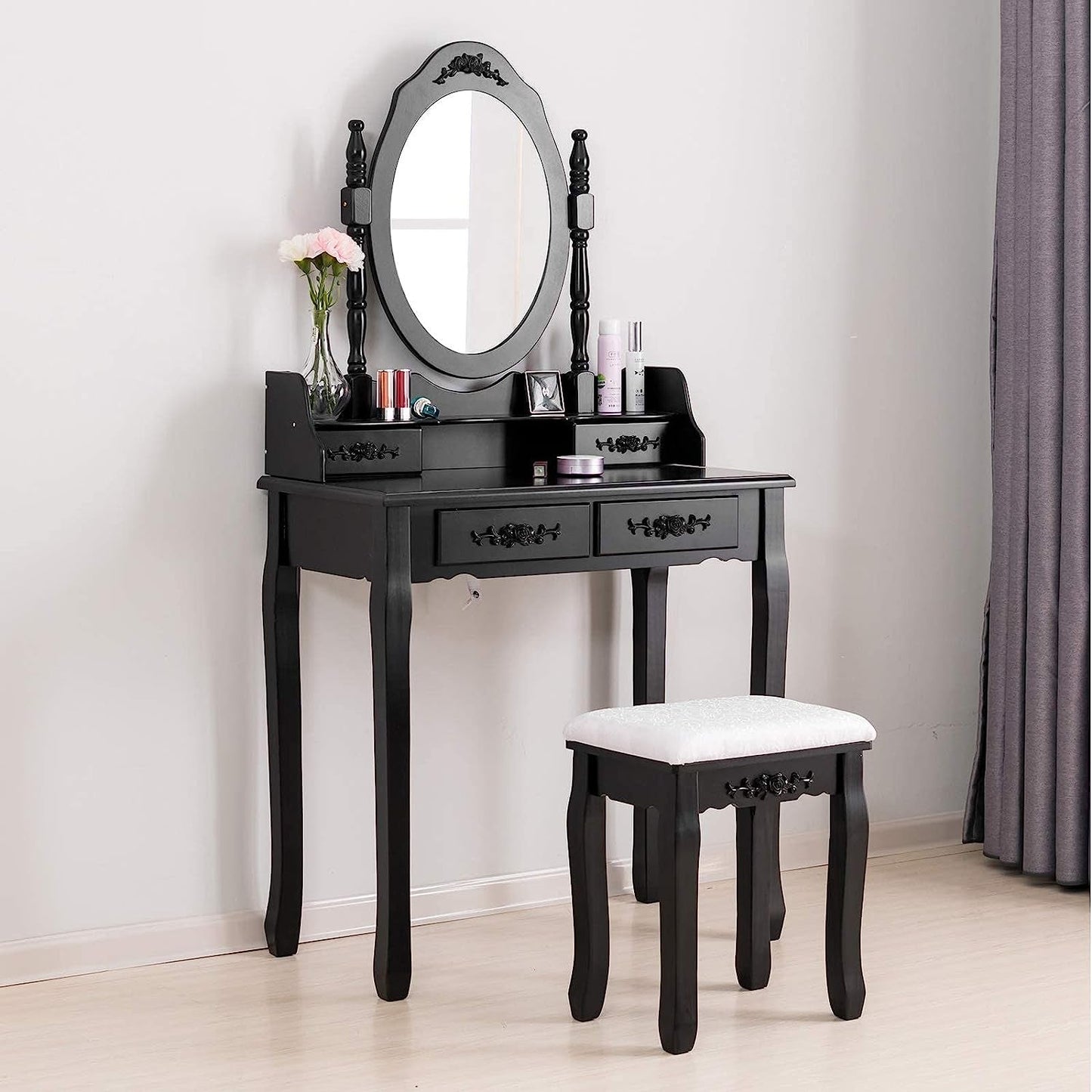 Oval Mirror Vanity Set for Girls-0