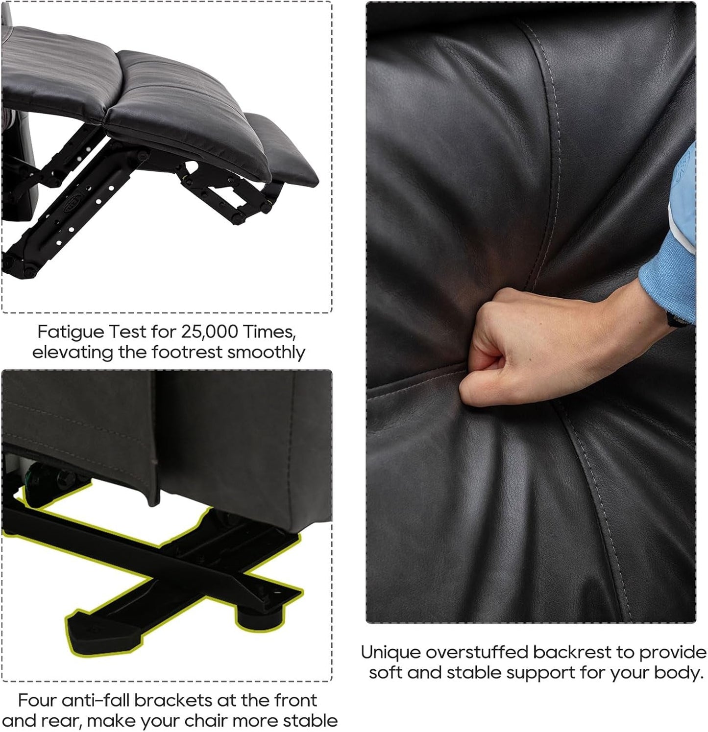 Recliner Sofa Sets for Living Room, 3 Pieces Recliner Furniture Sofa Set, Power Recliner Sofa, Loveseat, Recliner, Power Recliner Sofa Set for Living Room Furniture Set-3