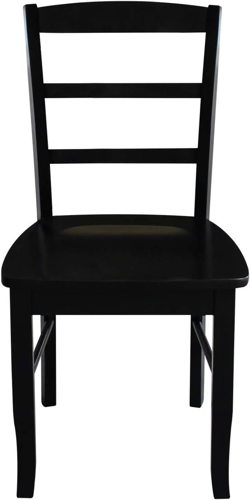 International Concepts Pair of Madrid Ladderback Chairs, Black-3