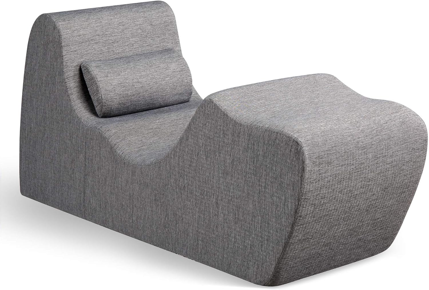 Lotus Zero Gravity Chaise Lounger, Foam Recliner for Living Room, Ergonomic Positioning for Better Relaxation, Pillow Included, No Assembly, Dark Grey-1