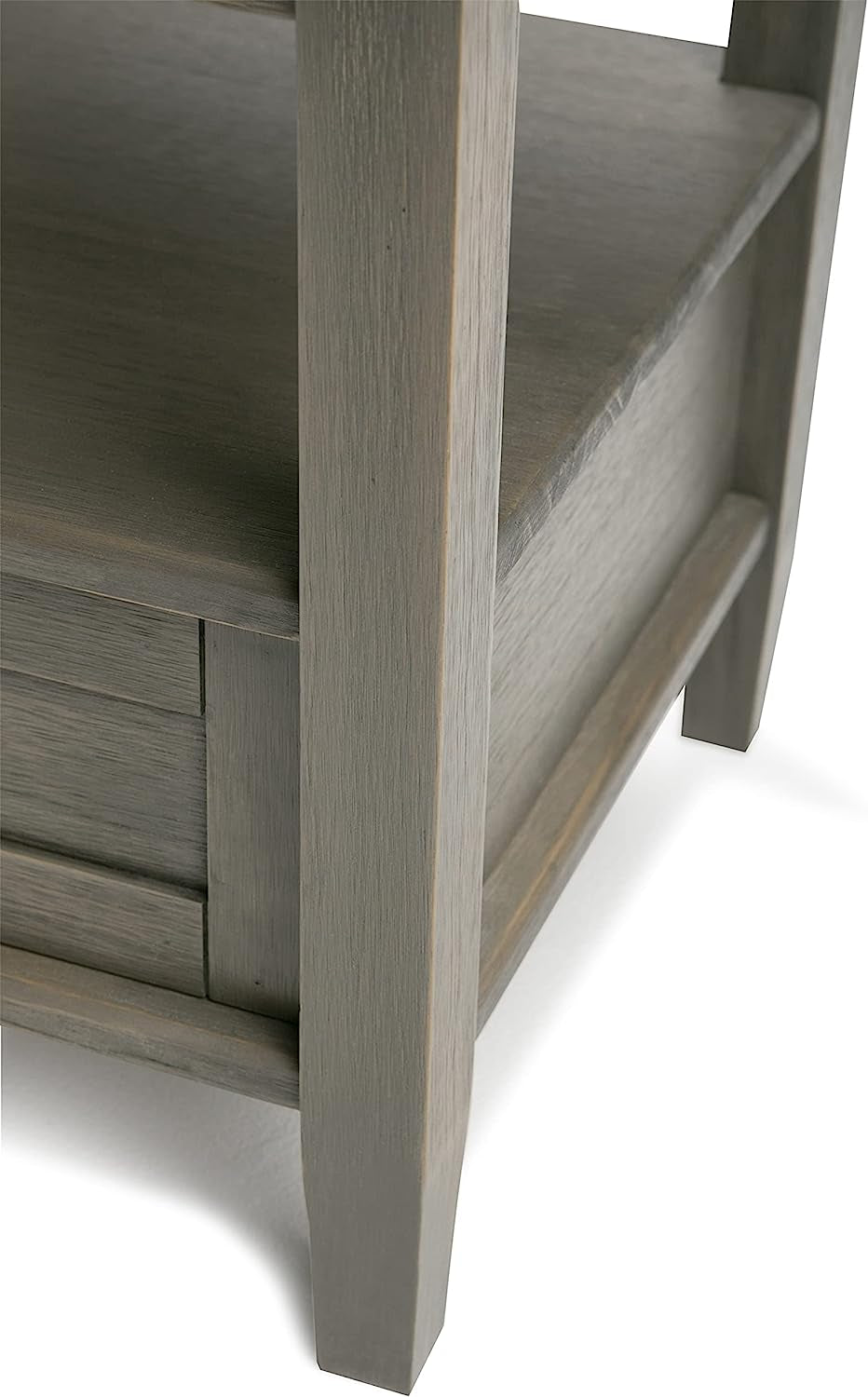 Warm Shaker Solid Wood Rectangle End Table - Farmhouse Grey-4