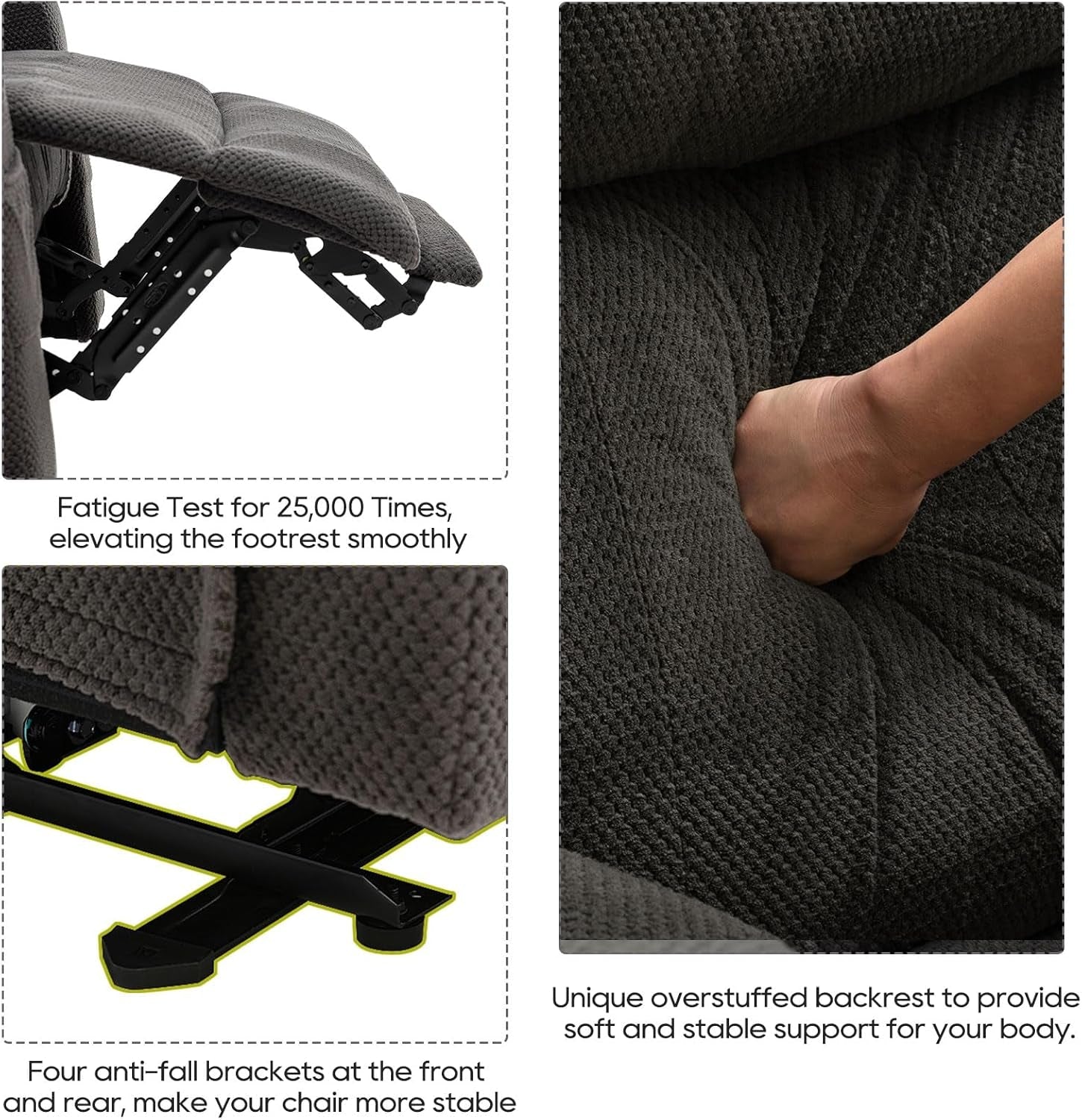 Power Reclining Sofa Set, 2 Pieces Reclining Living Room Set, Power Reclining Sofa and Loceseat Set, Recliner Sofa Set with Massage/Storage/Cup Houlder/Usb Port for Living Room-2