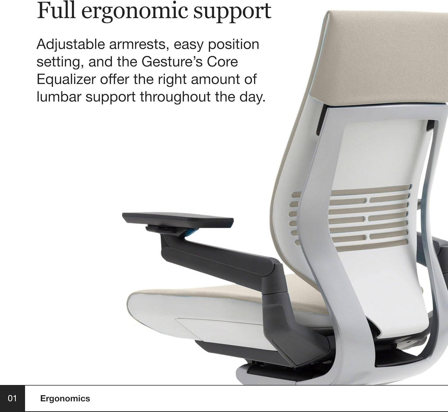 Gesture Office Chair - Ergonomic Work Chair with Wheels for Carpet - Comfortable Office Chair - Intuitive-To-Adjust Chairs for Desk - 360-Degree Arms - Coconut Yellow Fabric-2