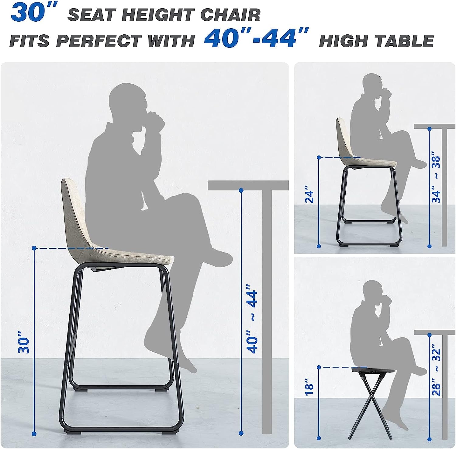 Industrial Beige Barstools, Set of 2-2