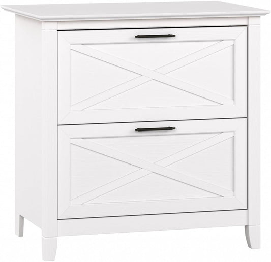 Bush Furniture Key West Lateral File Cabinet, Modern Farmhouse 2 Drawer File Cabinet for Home Office-0