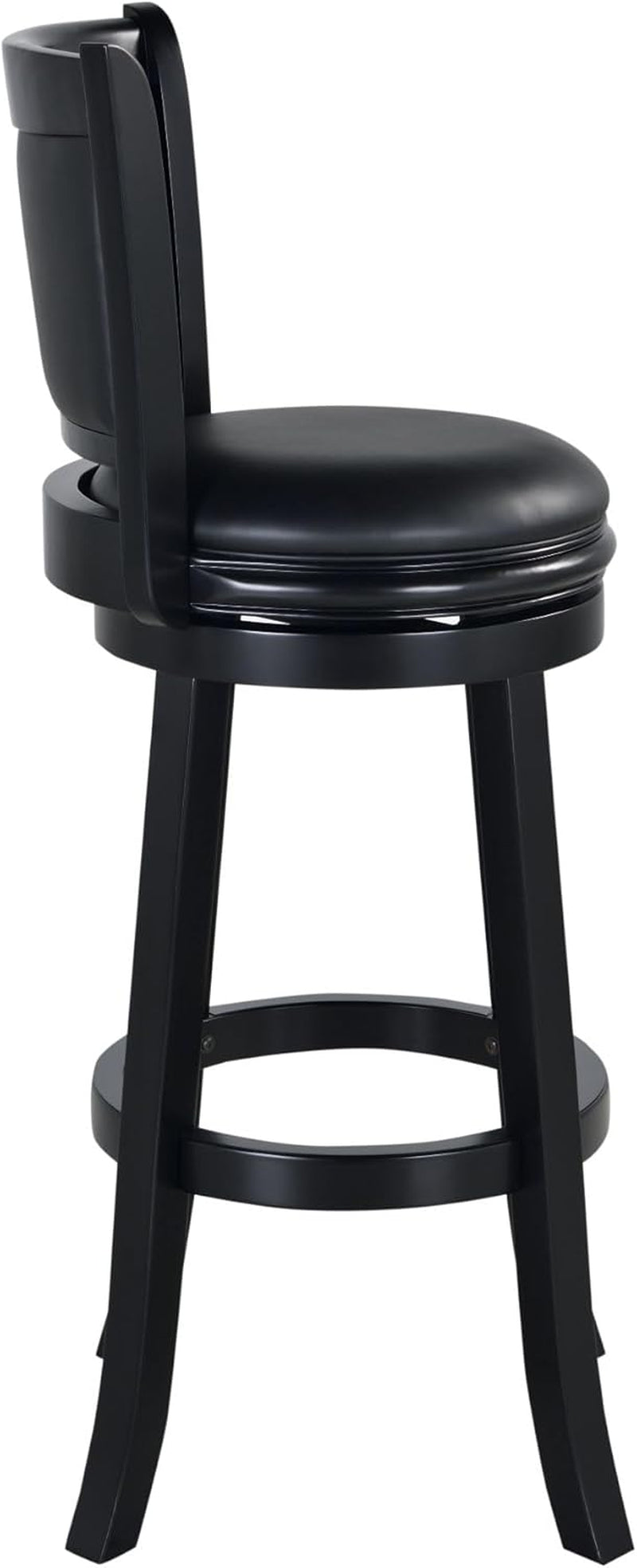 Augusta Extra Tall Swivel Bar Stool, 34-Inch, Black-3