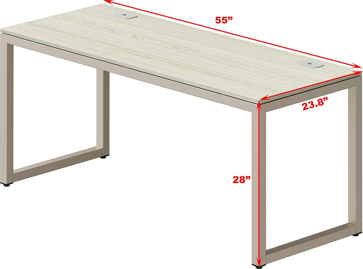 Home Office 55-Inch Large Computer Desk, Maple-2