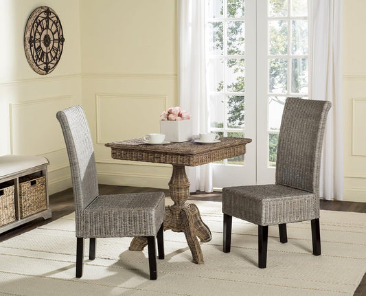 Home Collection Arjun Grey Wicker 18-Inch Dining Chair-0