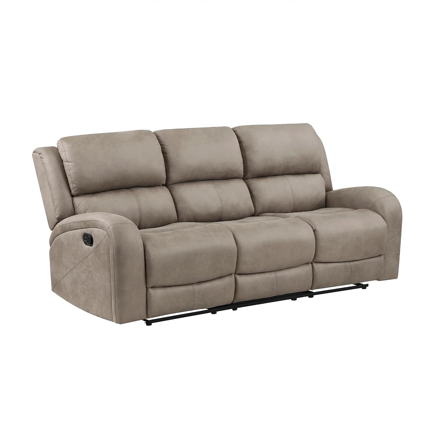 Recliner Couch, Wall Hugger Sofa Recliners, Home Theater Seating Dual Reclining Couch, Manual Recliner Couches for Living Room, Bedroom, Office, Apartment, 84.5'' Sofa Recliner, Brown-3