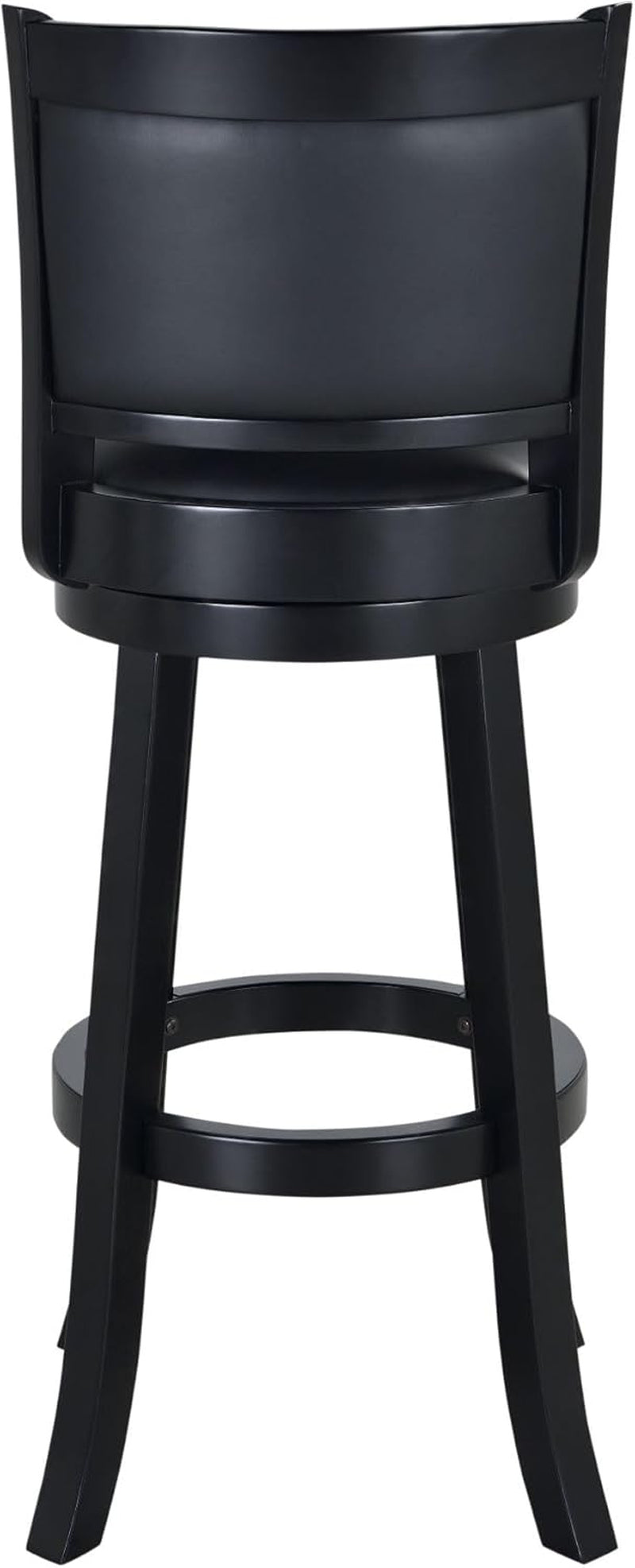 Augusta Extra Tall Swivel Bar Stool, 34-Inch, Black-4