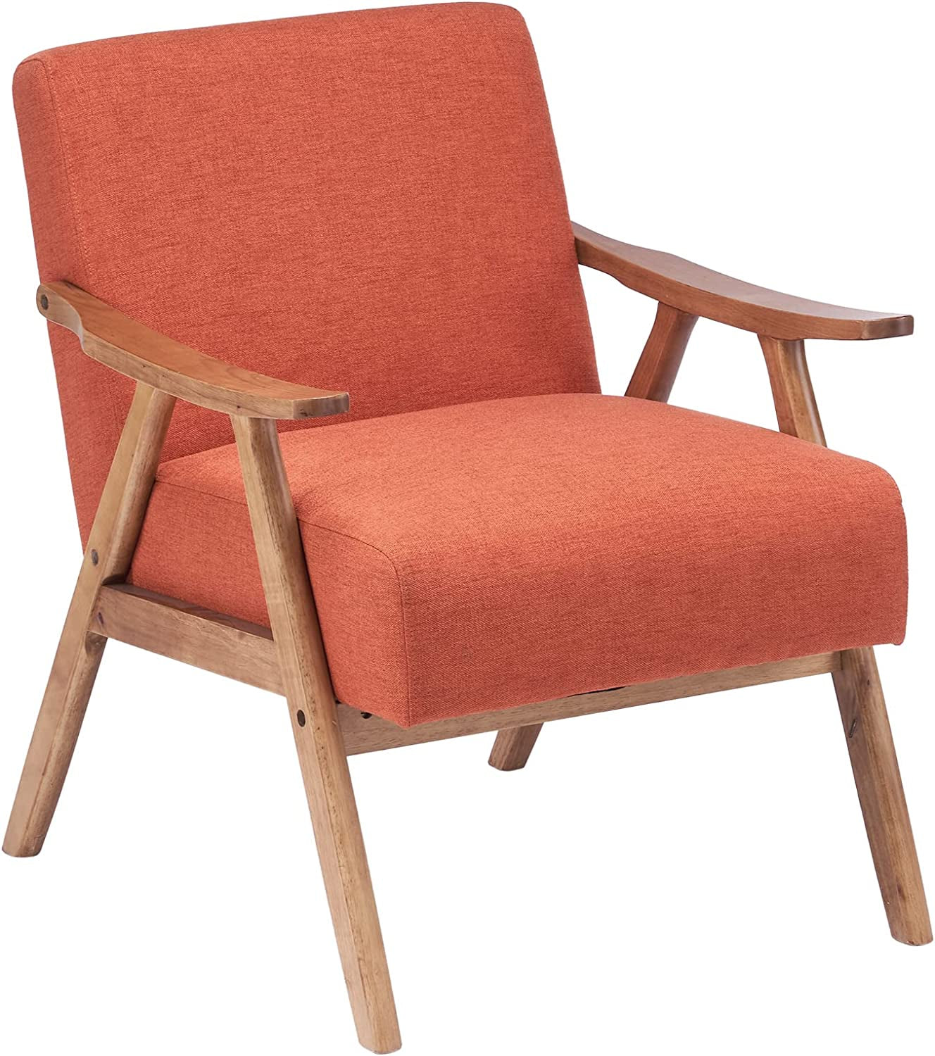 Retro Modern Burnt Orange Lounge Chair-1