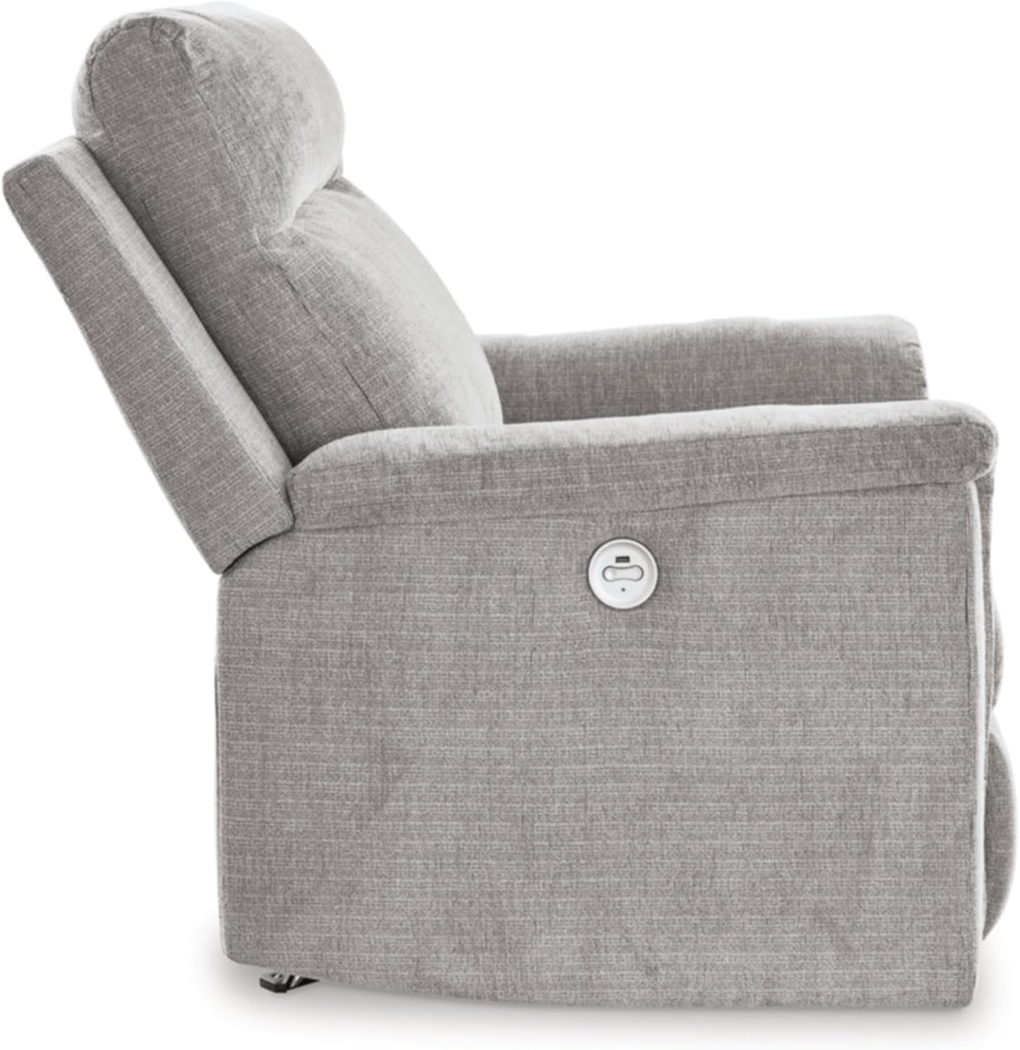 Barnsana Casual Power Rocker Recliner with USB Port, Light Gray-4