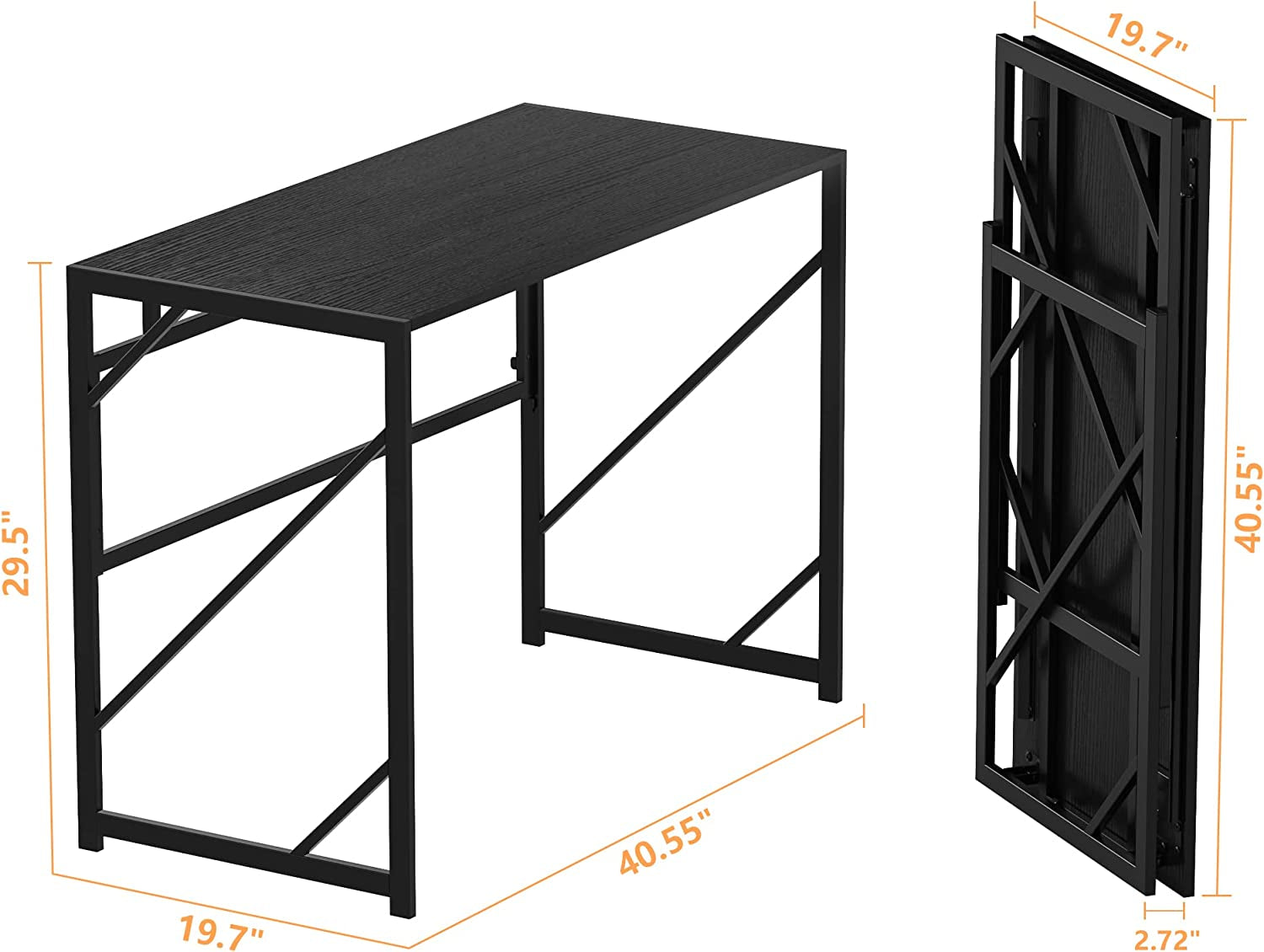 No Assembly Folding Desk for Small Spaces-2