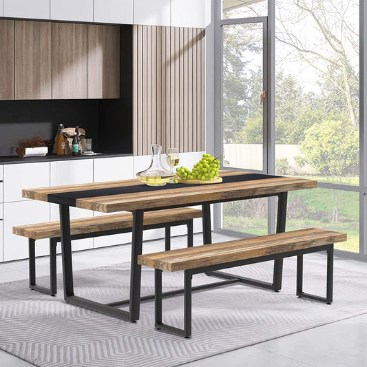 Large 6-8 Seat Farmhouse Modern Kitchen Dining Table-0