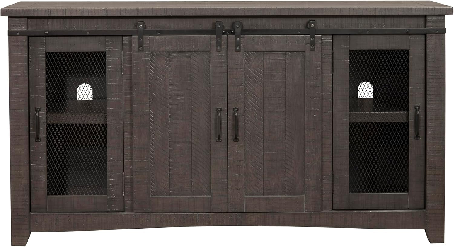 Sierra 65" Solid Wood TV Stand, Grey-0