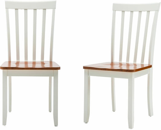 Bloomington Dining Chairs, Set of 2 - White/Honey Oak-0