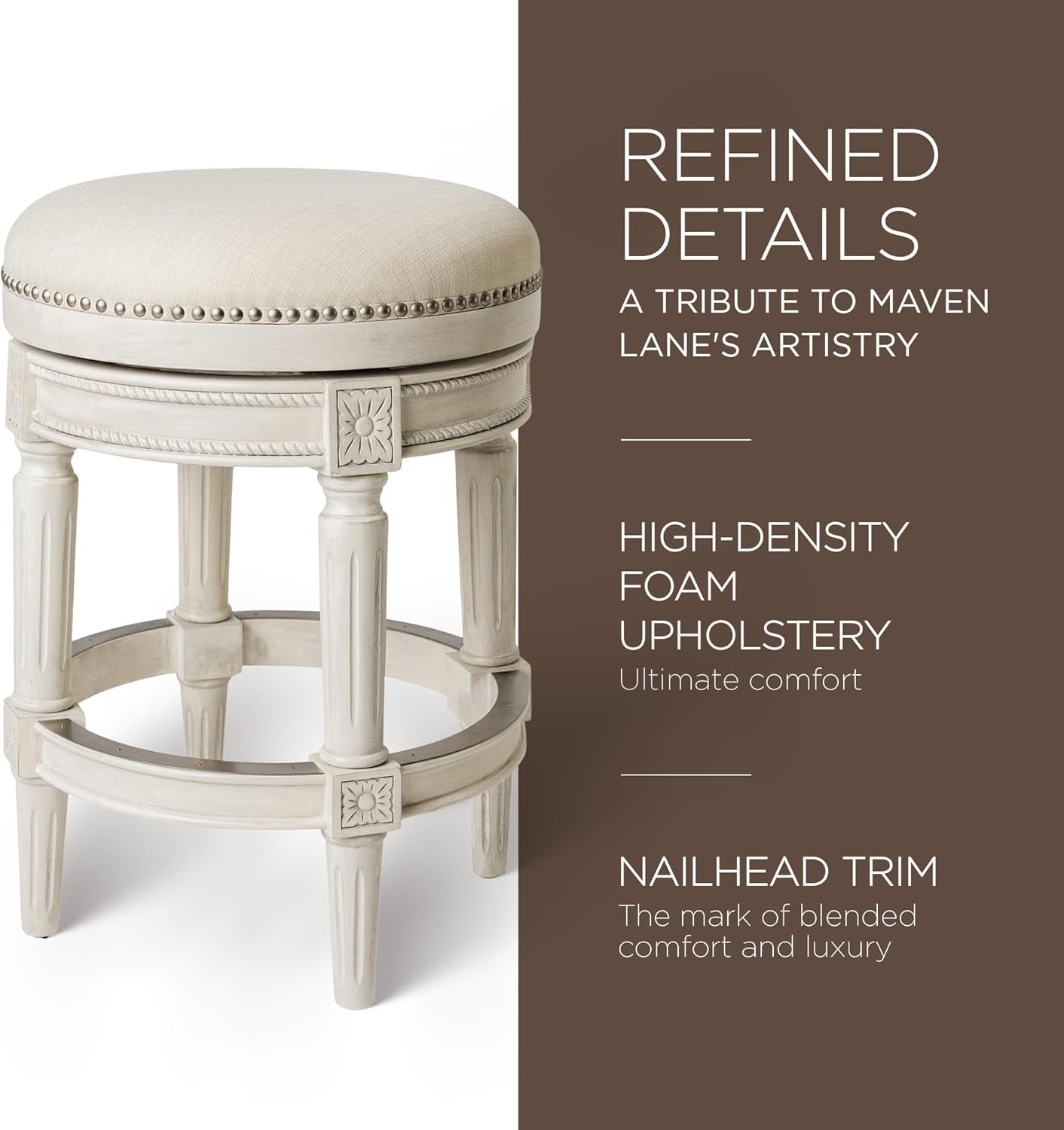 26" White Oak Counter Stool, Natural Fabric-3