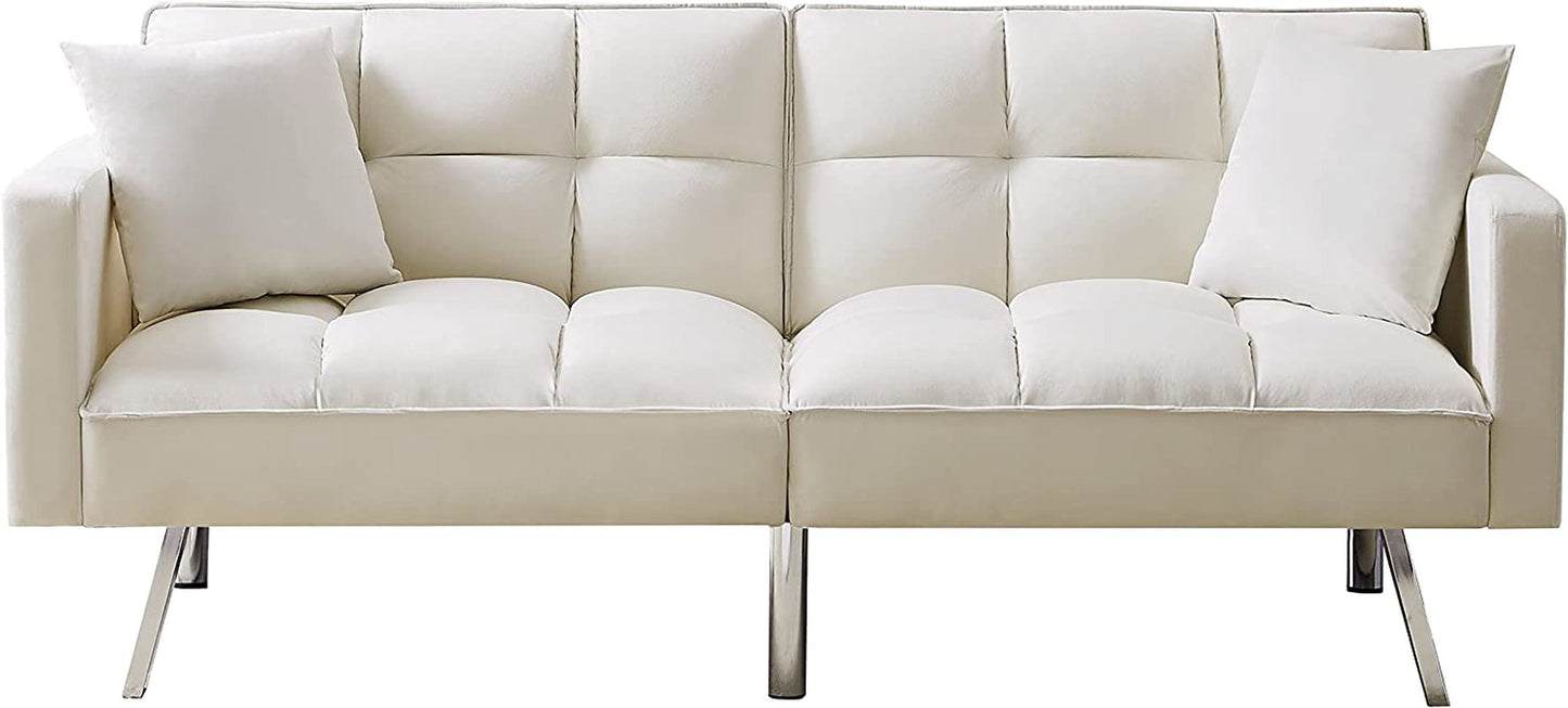 Adjustable Loveseat Sofa Bed with Metal Legs-3