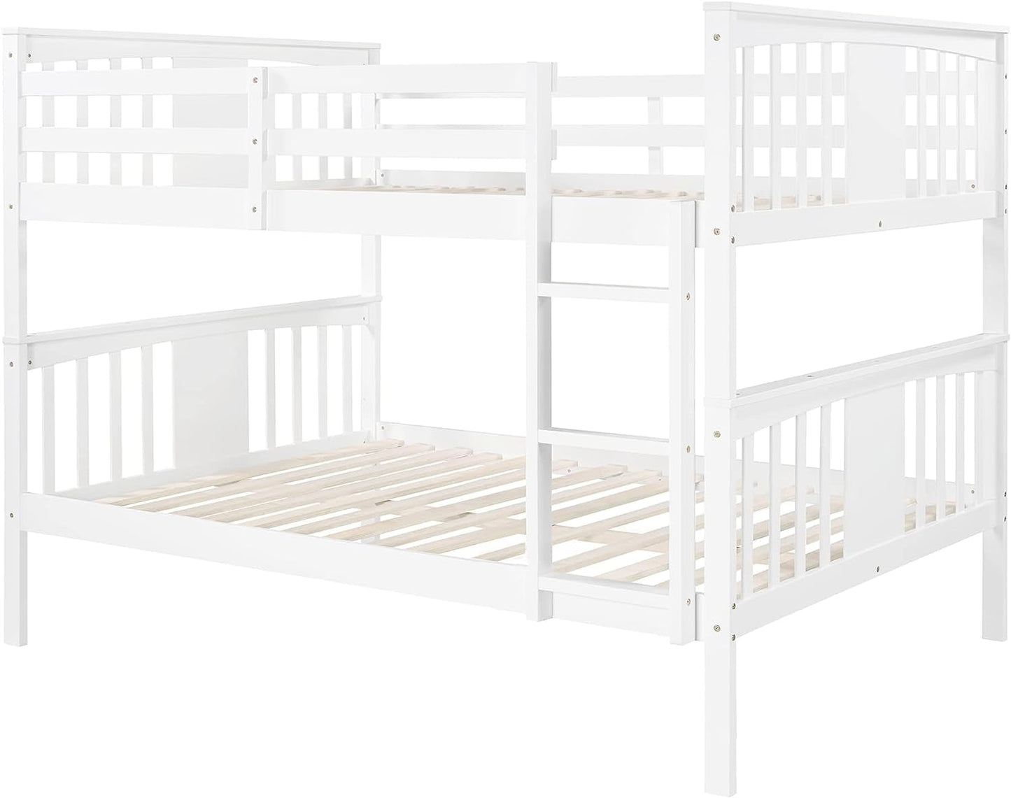 Dividable Full over Full Bunk Bed with Full-Length Guardrail-3