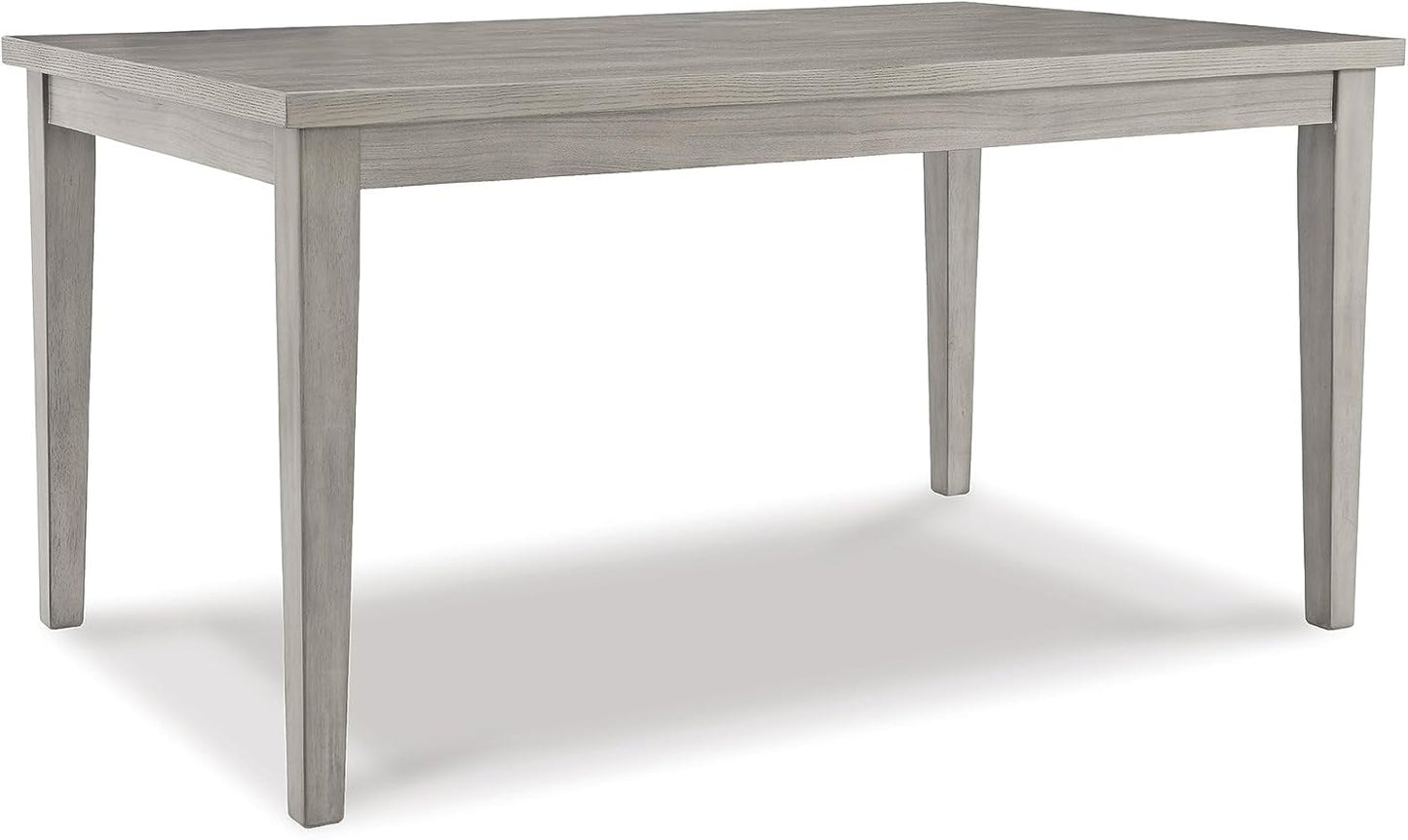 Parellen Modern Farmhouse Rectangular Dining Room Table, Gray-0